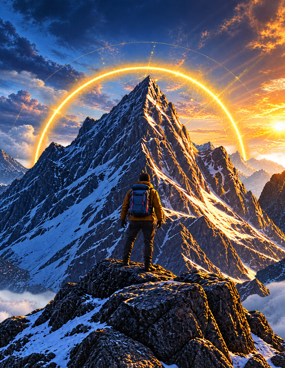 Completed mountain composition reference